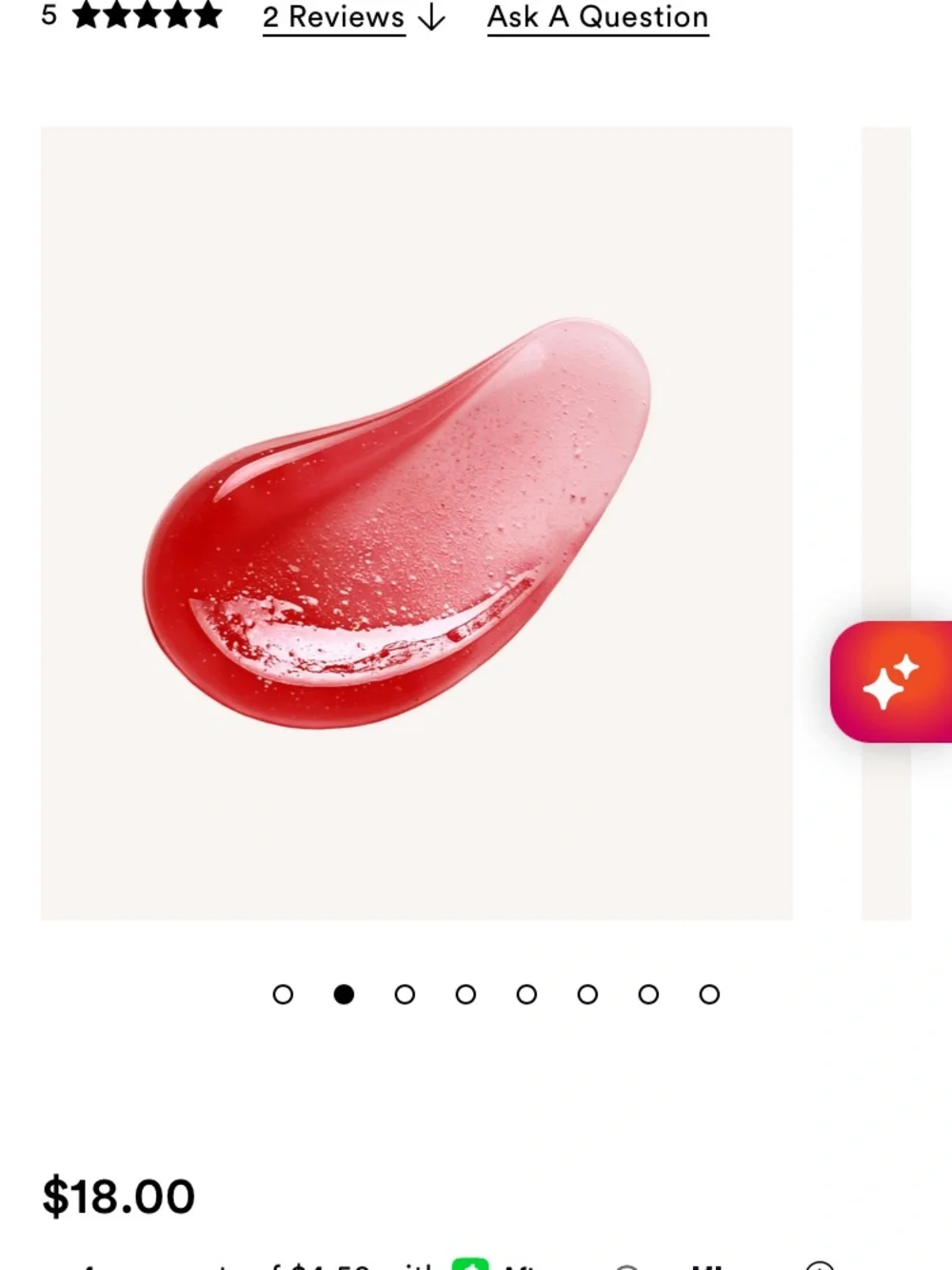 TRULY Cherry Baby Red Lip Oil with Gold Cap